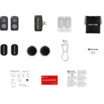 میکروفون بی‌سیم دو نفره Hollyland LARK A1 Mini Duo با کانکتور لایتنینگ(مشکی)