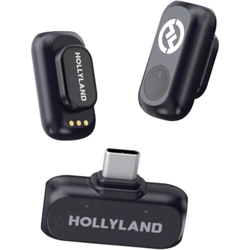 میکروفون بی‌سیم دو نفره Hollyland LARK A1 Mini Duo با کانکتور USB-C(مشکی)