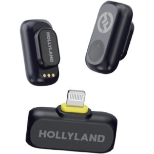 میکروفون بی‌سیم دو نفره Hollyland LARK A1 Mini Duo با کانکتور لایتنینگ(مشکی)