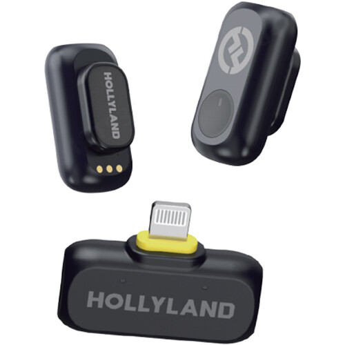 میکروفون بی‌سیم دو نفره Hollyland LARK A1 Mini Duo با کانکتور لایتنینگ(مشکی)