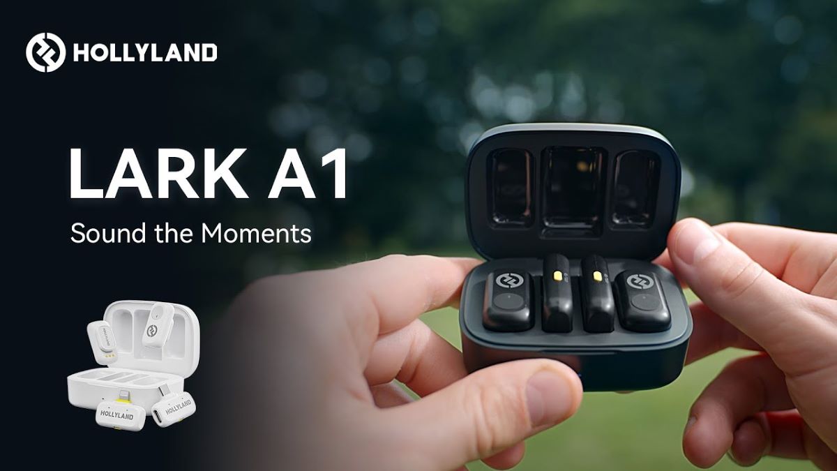 میکروفون بی‌سیم دو نفره Hollyland LARK A1 Mini Duo با کانکتور لایتنینگ(مشکی)