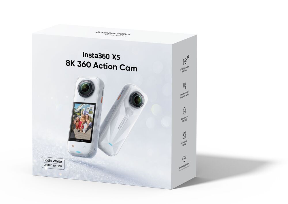 دوربین اکشن Insta360 X5 (سفید ساتن)
