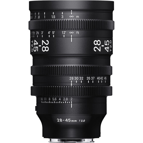 لنز سینمایی سیگما Sigma 28-45mm T2 Cine Zoom با فوکوس خودکار